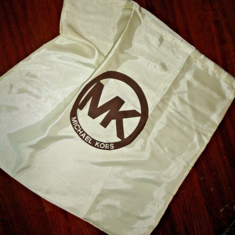 MICHAEL KORS BROWN & CREAM DRAWSTRING DUST BAG COVER 22 X 22"